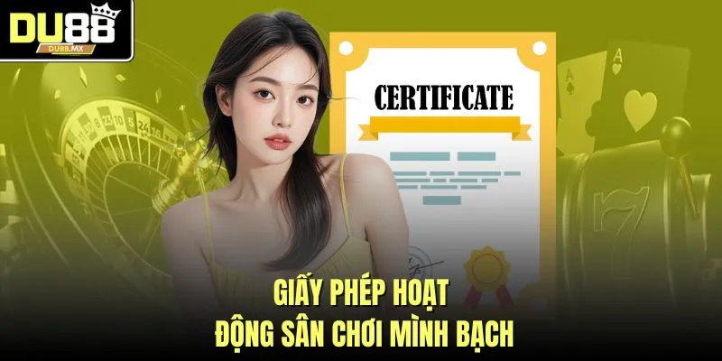 Giấy phép hoạt động sân chơi mình bạch